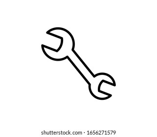 Wrench premium line icon. Simple high quality pictogram. Modern outline style icons. Stroke vector illustration on a white background. 