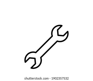 Wrench premium line icon. Simple high quality pictogram. Modern outline style icons. Stroke vector illustration on a white background. 