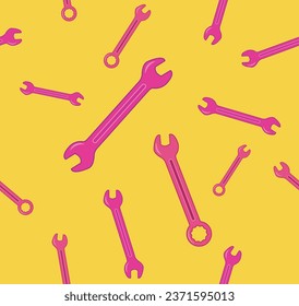Wrench rapport, combined wrench, purple, red and yellow background