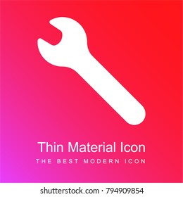 Wrench red and pink gradient material white icon minimal design