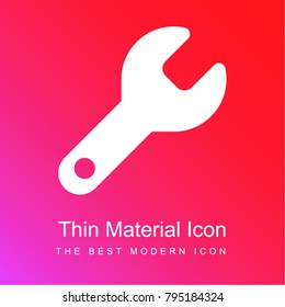 Wrench red and pink gradient material white icon minimal design