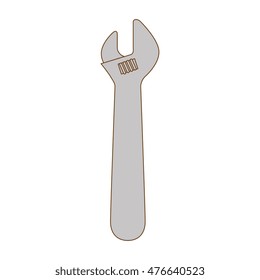 wrench repair and fix construction tools equipment vector illustration