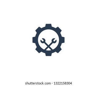 Wrench repair tool logo 