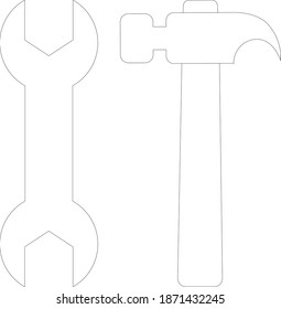 wrench  and repair  Vector Icon 