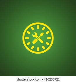 wrench screwdriver clock icon