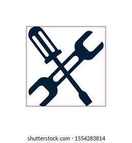 wrench and screwdriver design, Construction work repair reconstruction industry build and project theme Vector illustration