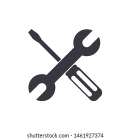 Wrench and screwdriver ico...bol for website design