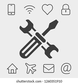 wrench and screwdriver icon