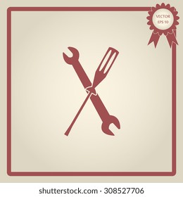 wrench and screwdriver icon 