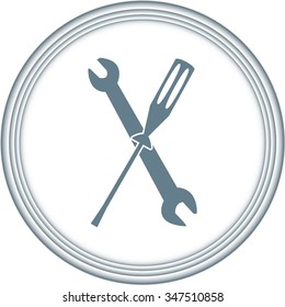 wrench and screwdriver icon 