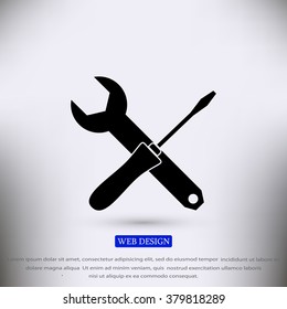 Wrench and screwdriver icon