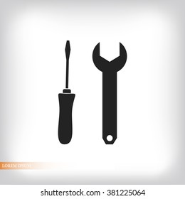 Wrench and screwdriver icon