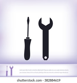 Wrench and screwdriver icon