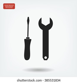 Wrench and screwdriver icon