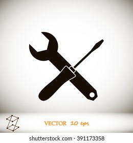 Wrench and screwdriver icon
