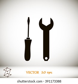 Wrench and screwdriver icon