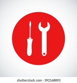 Wrench and screwdriver icon