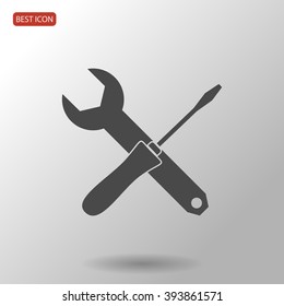 Wrench and screwdriver icon