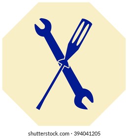 wrench and screwdriver icon 