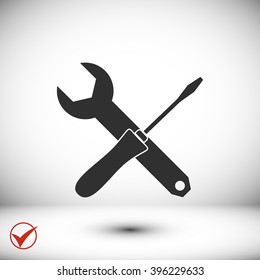 Wrench and screwdriver icon