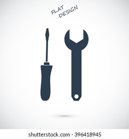 Wrench and screwdriver icon