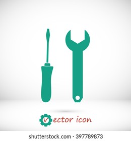 Wrench and screwdriver icon