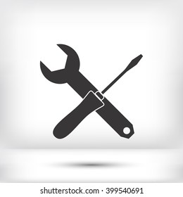 Wrench and screwdriver icon