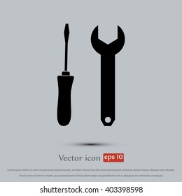 Wrench and screwdriver icon