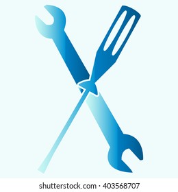 wrench and screwdriver icon 