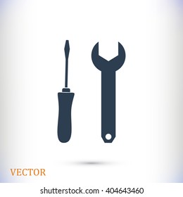 Wrench and screwdriver icon