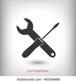 Wrench and screwdriver icon