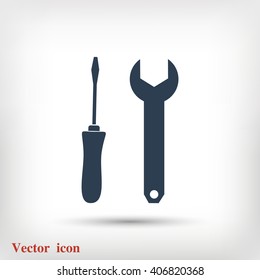 Wrench and screwdriver icon