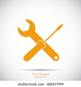 Wrench and screwdriver icon