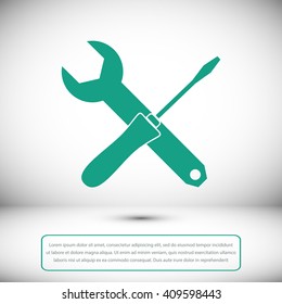 Wrench and screwdriver icon