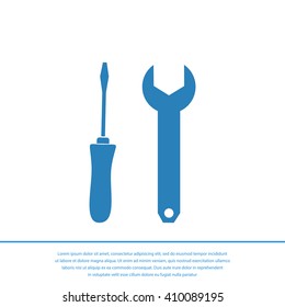 Wrench and screwdriver icon