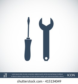 Wrench and screwdriver icon