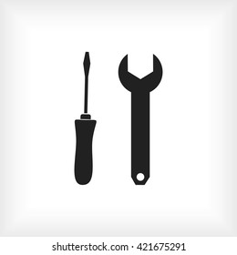 Wrench and screwdriver icon