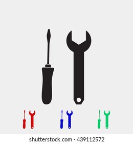 Wrench and screwdriver icon