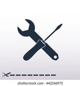 Wrench and screwdriver icon