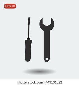Wrench and screwdriver icon