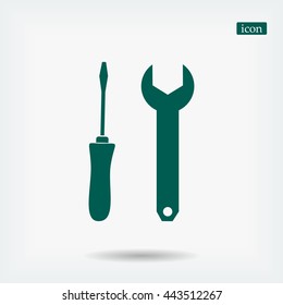 Wrench and screwdriver icon