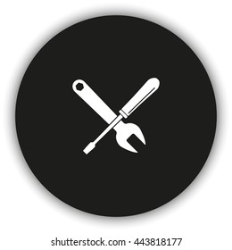 Wrench and screwdriver icon.