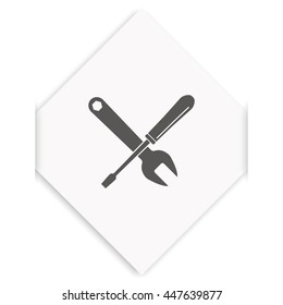 Wrench and screwdriver icon.