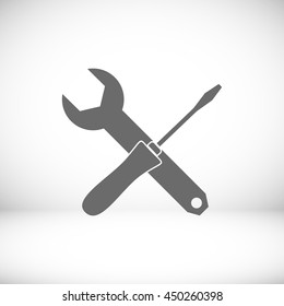 Wrench and screwdriver icon