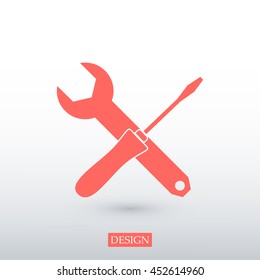 Wrench and screwdriver icon