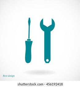 Wrench and screwdriver icon