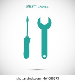 Wrench and screwdriver icon