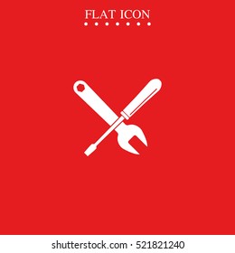 Wrench and screwdriver icon.