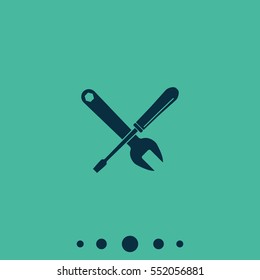 Wrench and screwdriver icon.