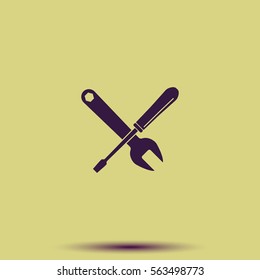 Wrench and screwdriver icon.